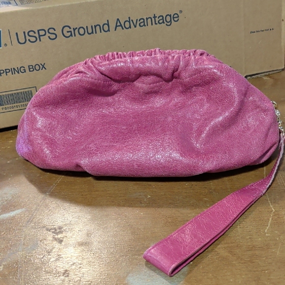 Foley + Corinna Pink Leather Clutch Bag